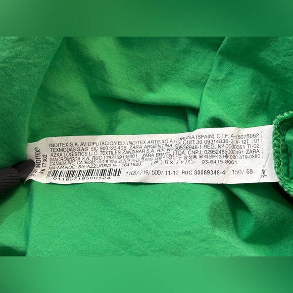 Zara Girls Green Cotton Tiered Dress Spaghetti Straps Size 11–12 - Picture 8 of 8